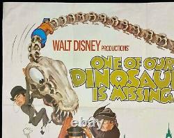 One of Our Dinosaurs is Missing Original Quad Movie Poster Walt Disney 1975