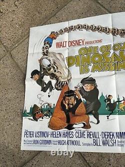 One of Our Dinosaurs is Missing Original Quad Movie Poster Walt Disney Ustinov