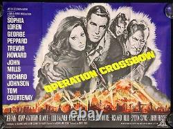 Operation Crossbow ORIGINAL Quad Movie Poster Sophia Loren John Mills 1965