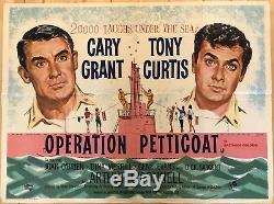 Operation Petticoat Original British Movie Quad Film Poster 1959 Cary Grant