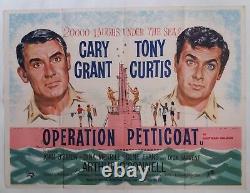 Operation Petticoat Original Uk Quad Film Poster 1959 Cary Grant, Tony Curtis