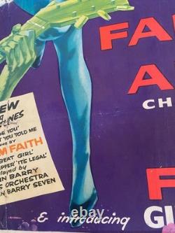 Orig. BEAT GIRL UK QUAD Poster 1960 Adam Faith Heavy Wear V RARE