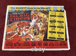 Original 1959 THE BIG CIRCUS UK Quad Movie Poster Victor Mature Rhonda Fleming