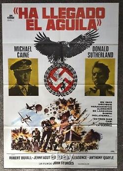 Original 1976 The Eagle Has Landed Movie Quad, Classic War Movie, Micheal Caine