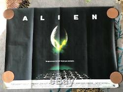 Original 1979 Alien Uk Quad Movie Poster