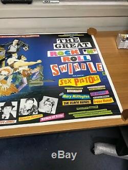 Original 1979 Quad Movie Poster Sex Pistols The Great Rock N Roll Swindle Punk