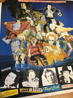 Original 1979 Quad Movie Poster Sex Pistols The Great Rock N Roll Swindle Punk