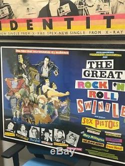 Original 1979 Quad Movie Poster Sex Pistols The Great Rock N Roll Swindle Punk