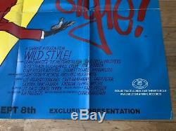 Original 1982 WILD STYLE Breakdance Hip Hop MOVIE UK QUAD Cinema POSTER Folded