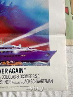 Original 1983 Bond NEVER SAY NEVER AGAIN UK Quad 30x40 Film Movie Poster Connery