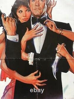 Original 1983 James Bond Octopussy Movie Quad, 007 Roger Moore, Ian Fleming