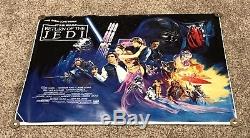 Original 1983 Star Wars Return of the Jedi U. K. Quad Movie Poster London Scarce