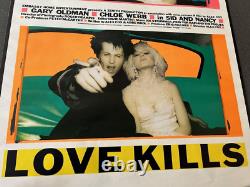 Original 1986 Sex Pistols Sid & Nancy Love Kills Portrait Quad Movie Poster