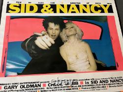 Original 1986 Sex Pistols Sid & Nancy Love Kills Portrait Quad Movie Poster