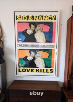 Original 1986 Sex Pistols Sid & Nancy Love Kills Portrait Quad Movie Poster