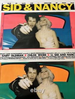 Original 1986 Sex Pistols Sid & Nancy Love Kills Portrait Quad Movie Poster