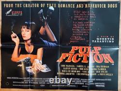 Original 1994 UK folded Quad poster'Pulp Fiction' dbl sided v good condition