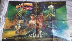 Original Big Trouble in Little China (1986) UK Quad Movie Poster Folded