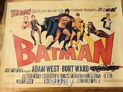 Original British Quad Batman Movie Poster 1966 Stafford&Co England Chantrel