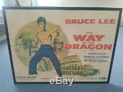 Original Bruce Lee Way Of The Dragon Uk Quad Film Poster 1972