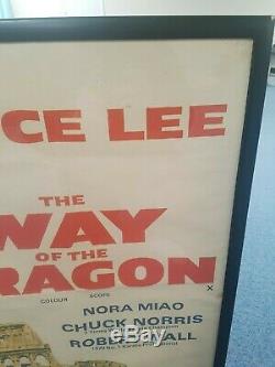 Original Bruce Lee Way Of The Dragon Uk Quad Film Poster 1972