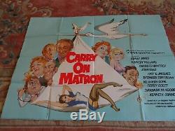 Original Carry On Matron vintage UK Quad film poster 30 x 40 1972