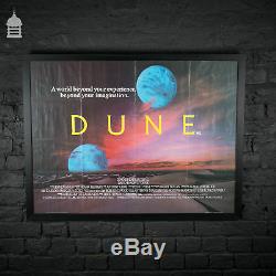 Original DUNE Quad Movie Poster in Black Frame