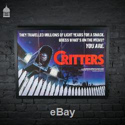 Original Framed CRITTERS Quad Movie Poster