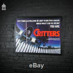 Original Framed CRITTERS Quad Movie Poster