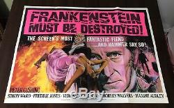 Original Frankenstein Must Be Destroyed! , UK Quad, Film/Movie Poster