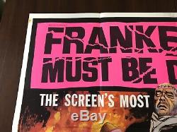 Original Frankenstein Must Be Destroyed! , UK Quad, Film/Movie Poster