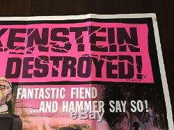 Original Frankenstein Must Be Destroyed! , UK Quad, Film/Movie Poster