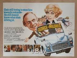 Original GEORGE AND MILDRED British Quad Film / Movie Poster Morris Minor