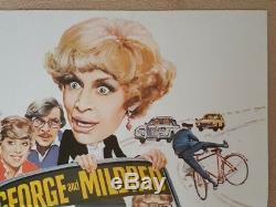 Original GEORGE AND MILDRED British Quad Film / Movie Poster Morris Minor