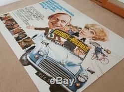 Original GEORGE AND MILDRED British Quad Film / Movie Poster Morris Minor