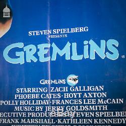 Original GREMLINS Quad Movie Poster in Black Frame