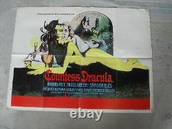 Original Hammer Film Countess Dracula Quad Uk Film Poster 1971