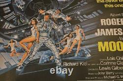 Original James Bond 007 Moonraker 1979 UK Quad 30 x 40 Movie Poster Linen Back