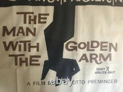 Original Man With The Golden Arm Quad 1955 Film Cinema Movie Sinatra Poster