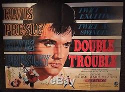 Original Movie Poster Elvis Presley DOUBLE TROUBLE uk quad 67 Elvis Presley