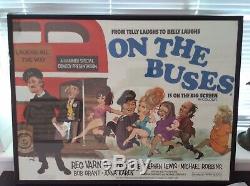 Original Movie Quad Poster On The Buses. Framed 41 X 31