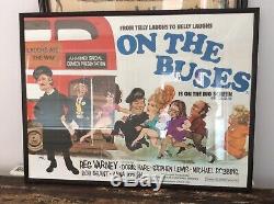 Original Movie Quad Poster On The Buses. Framed 41 X 31