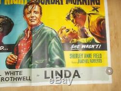 Original Saturday Night And Sunday Morning Uk Quad 1961 Film Stafford Poster