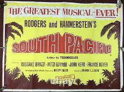 Original'South Pacific' Quad Movie / Film Poster, Rogers & Hammerstein