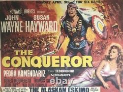 Original The Conquer British Quad Poster Film Cinema Movie John Wayne Poster