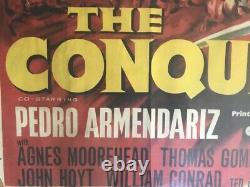 Original The Conquer British Quad Poster Film Cinema Movie John Wayne Poster