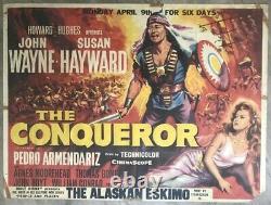 Original The Conquer British Quad Poster Film Cinema Movie John Wayne Poster