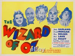 Original The Wizard of Oz, UK Quad, Film/Movie Poster, Linen Backed