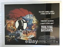 Original UK Quad James Bond 007 Cinema Movie Poster, The Living Daylights