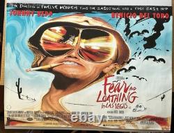 Original UK Quad Poster Fear and Loathing In Las Vegas 1998 Johnny Depp Hunter S